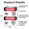 Signmission Pesticide Storage Hazardous Bilingual Danger Sign, Vinyl Decal, 10in W x 14in L, 2PK OS-2PACK-DS-D-1014-VS-1527 - alternate 2